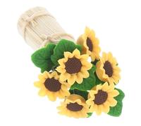 IMIKEYA Mini fiori di argilla Casa di bambole Accessori decorazioni piante arredamento vaso fiori giocattoli fiori di una casa delle bambole in miniatura decorazione in miniatura Giallo