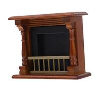 IMIKEYA Miniature Dollhouse Fireplace Model Delicate Wooden Design for Doll House Decoration Realistic Tiny Accessories for