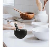 IMIKEYA Mortaio e Pestello Ceramica Mini da Laboratorio Resistente all Usura per Spezie Erbe e Alimenti Food Design Ergonomico e Superficie Liscia