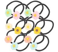 IMIKEYA Nastri elastici per capelli fiori di margherita 30 pezzi multicolore verde giallo rosa blu beige e carne fascia capelli per donne e ragazze accessori per acconciature quotidiane