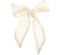 IMIKEYA Nastro per capelli di seta con stampa floreale verde sciarpa sottile e lunga da donna sciarpa vintage per testa e borsa accessorio leggero e flessibile per pettinare i capelli