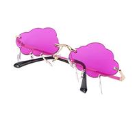 IMIKEYA Occhiali da Sole Cloud Tear con Montatura Fulmine Design Senza Telaio per Donna Occhiali da Sole Party Eleganti e Originali per Volto