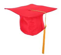 IMIKEYA Oggetti di cappello di laurea berretto di laurea nero cappelli berretto da laurea per adulti berretto per addio al celibato Craft di laurea berretto da scapolo poliestere rosso