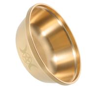 IMIKEYA Oggetti rituali ciotola di preghiera ciotole in ottone ciotola decorativa in metallo offrendo una tazza grande ciotole di rame Golden
