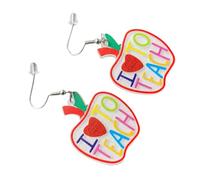 IMIKEYA Orecchini in acrilico da donna, gioielli scolastici di apprezzamento per insegnanti, design di mele, accessori eleganti per occasioni speciali e