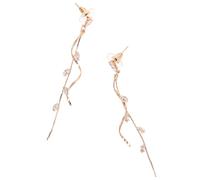 IMIKEYA Orecchini lunghi con frange, luminosi, design fluido, leggero, orecchini pendenti in lega per matrimoni, feste di laurea ed eventi formali