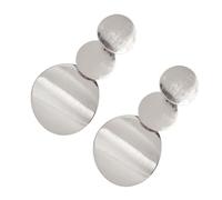 IMIKEYA Orecchini lunghi geometrici a più strati a disco rotondo argento decorazione dell'orecchio goccia orecchie ideali per feste e uso quotidiano