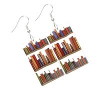 IMIKEYA Orecchini pendenti a libro in acrilico da donna, design classico e delicato, leggeri e comodi per l'uso quotidiano e feste, accessori unici per amanti della lettura