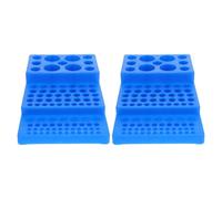 IMIKEYA Organizer da laboratorio 92 slot per tubi di prova 5,8-29,5 mm, supporto in plastica blu per campioni, mensola per tubi di centrifuga set di 2 pezzi per biomedicina