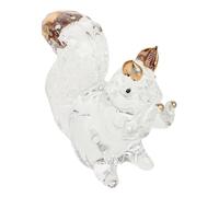 IMIKEYA Ornamenti Di Scoiattolo Di Vetro Decorazione della Casa Statua Di Animale Di Cristallo Scultura Da Tavolo 3D Bel Centro Tavolo per La Casa Figura Di Animale D'azione