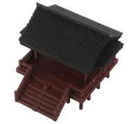 IMIKEYA Ornamento Architettonico Modello Tradizionale Cinese Doppio Decorazione Realistica per Acquario e Scrivania Padiglione Antico