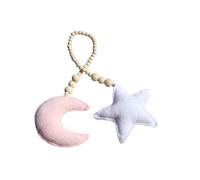IMIKEYA Ornamento Ciondolo a stella e corda Ornamento Ciondolo per Culla Ornamento Ciondolo in Legno per Bambini Ornamento Ciondolo per Bambino Bambù