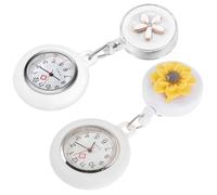 IMIKEYA Orologi da Tasca per Infermieri da Donna Clip Retrattile, Set 2 Pezzi, Piccoli Orologi Digitali da Tasca per Dottori, Guardia Infermieristica per Impiego Professionale
