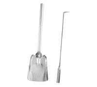 IMIKEYA Pala e attizzatoio rinforzato per utensili resistenti, per uso esterno, campeggio e casa, accessorio funzionale per la gestione di