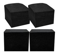 IMIKEYA Pannelli Fonoassorbenti in Spugna Nero 4pezzi Blocchi Isolanti Acustici per Pareti e Soffitti Elevata Assorbenza Sonora e Sicurezza per Studio Musicale