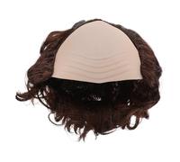 IMIKEYA Parrucca da Uomo Anziano Calvo - Parrucca da Uomo Anziano con Pettine - Copricapo Calvo Soffice - Capelli Sintetici Folli per Feste in Costume di Halloween E Cosplay, Marrone Chiaro