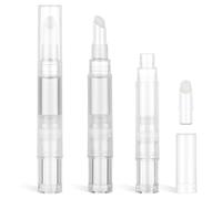 IMIKEYA Penna Ricaricabile per Olio Unghie 3 Pezzi Applicatore Precisione Trasparente 5ml per Cura Cuticole Trucco da Viaggio Facile da Portare