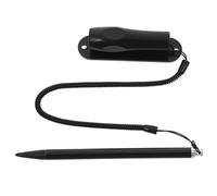 IMIKEYA Penna Stilo per Schermi Resistivi con Design Antismarrimento in Alluminio Nero con Laccio e Base Porta Penna per Telefoni e Tablet Touchscreen