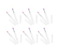 IMIKEYA Pennelli Labbra in Silicone per Natale o Compleanno con Coperchio Trasparente Set 6 Accessori Make Up Chic e Funzionali per Trucco Labbra e Ombretti