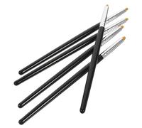 IMIKEYA Pennello Nero Colore Casuale per Laminazione Ciglia 5 Pezzi in Legno e Fibra, Confortevole da Impugnare, per Lash Lifting e Spazzolare Colla