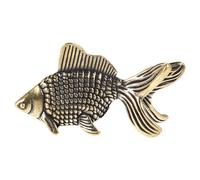 IMIKEYA Pet da tè a pesce rosso accessori per la preparazione del tè kung fu figurine di pesce Regali per il pescatore animale feng shui decorazione di pesce Decorazione animale rame D'oro