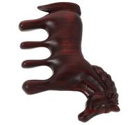IMIKEYA Pettine Massaggiante in Legno per Cuoio Capelluto, Spazzola Massaggiante Testa a Forma di Cavallo, Marrone, 10x6,5x1cm, Portatile, per Lavoro e Viaggio, Regalo per Mamma e Moglie