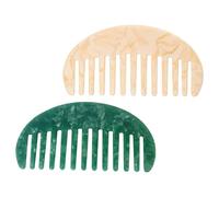 IMIKEYA Pettini antistatici in acetato 2 pezzi (y) per capelli ricci e bagnati, denti larghi per districare, portatili e compatti, accessori da parrucchiere per uso quotidiano