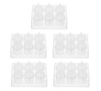 IMIKEYA Piastra di coltura da 5 pezzi - Piastra di reazione in plastica da laboratorio a fondo piatto a 6 pozzi con coperchio - Vassoio piatto per la coltivazione dei tessuti per esperimenti chimici,