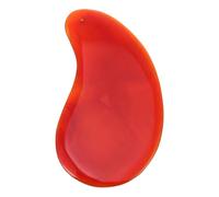 IMIKEYA Piatto Raschietto Viso e Corpo Gua Sha Agata Rossa Strumento di Massaggio Grande per Alleviare Lo Stress e Migliorare la Circolazione 1 Unità per Cura Viso e Corpo