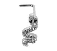IMIKEYA Piercing Naso Serpente Acciaio Inossidabile Zirconia Anello Nasale l Gioielli per Piercing Corpo Donna Ragazza Accessorio Stile Elegante Resistente Quotidiano
