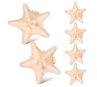 IMIKEYA Pinzette per capelli in resina a forma di stella marina, set di 6 clip tipo coccodrillo accessori capelli sirena ideali per acconciature e uso quotidiano