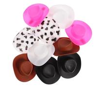 IMIKEYA Pinzette per capelli Mini Cappelli da Cowgirl 10 pezzi Design senza lucentezza nei colori e piccolo accessorio per feste e mestieri