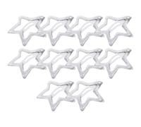 IMIKEYA Pinzette per capelli piccole a forma di stella a cinque punte, in metallo e resistente, 10 pezzi, accessori per capelli corti per ragazze e donne, ideali per feste e uso