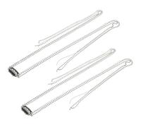 IMIKEYA Pinzette per trecce di capelli, catene argentate, set di 2 pezzi, in lega resistente, accessori per trecce punk nappe ideali per acconciature quotidiane ed eventi regali