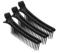 IMIKEYA Pinzette professionali da parrucchiere, 3 pezzi, colore nero, pinzette a forma di anatra, per sezionare e aumentare il volume, accessorio leggero e resistente per acconciature e taglio