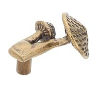 IMIKEYA Pomello Stile Antico in Ottone a Fungo per Armadi e Cassetti | Resistente All'usura, Montaggio Semplice, Uso Versatile, Finitura Vissuta, per Cucina, Cassettiera, Guardaroba