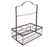 IMIKEYA Porta bottiglie da birra in acciaio inox con manico per portabottiglie, supporto resistente per uso esterno, campeggio e bar, design pratico e durevole