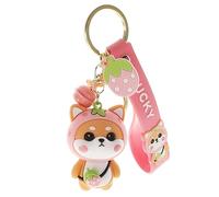 IMIKEYA Portachiavi Shiba con campanella decorativa per borse e chiavi per adulti