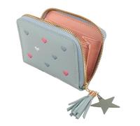IMIKEYA Portafoglio da donna in pelle PU resistente e portatile con per monete e banconote viaggio e diario colore blu