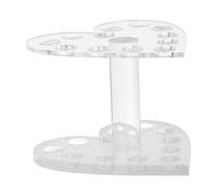 IMIKEYA Portapenne per Nail Art a Forma di Cuore Argento Trasparente Supporto per Spazzola per Unghie Porta Pennelli per Gel UV Accessorio Portatile per Decorazione Unghie