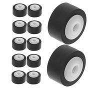 IMIKEYA Pressione per registratore a cassette Ruota a puleggia in plastica Dimensioni compatte 88-6-69-15 mm Albero 12 pezzi per la riparazione e la manutenzione di audio e video