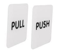 IMIKEYA Push Pull - Adesivo per porte autoadesive impermeabili per soggiorno e, etichetta acrilica bianca, resistente ed ecologica per interni