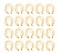 IMIKEYA Retine per capelli invisibili in rete sottile elastica, colore oro, dimensioni 7 mm, 50 cm, confezione da 50 pezzi, per fiocchi da balletto raccolti e uso professionale