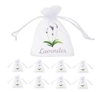 IMIKEYA Sacchetti Vuoti per Lavanda Coulisse, Sacchetti Profumati in Rete Bianchi, Multiuso per Cassetti, Armadi e Spezie, Set da 20 Pezzi Salvaspazio