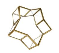IMIKEYA Scatola portagioie in vetro con stella a cinque punte organizer per gioielli da scrivania con bottiglia di desideri origami scatola decorativa con fiore conservata per donne e ragazze