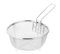 IMIKEYA Schiumarola e Scolapasta in Inossidabile Resistente al Calore Manico, Cesto per Frittura per Cucina per e Acqua Bollente