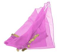 IMIKEYA Sciarpa da donna - Copricapo con moneta da danzatrice del ventre - Bandane in chiffon, accessori per capelli per chiromanti, accessori per costumi da danza indiana tribale ed etnica