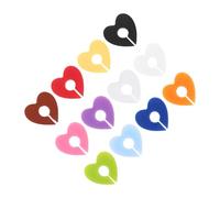 IMIKEYA Segnalibri in silicone per bicchieri da vino 12 pezzi a forma di cuore identificatori riutilizzabili per tazze a gambo etichette colorate per feste eventi e San Valentino