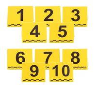 IMIKEYA Segnalibri per prove forensi - Regola integrata, 10 pezzi V-shaped Numeri 1-10, supporto resistente per scene del crimine e giochi investigativi in feste