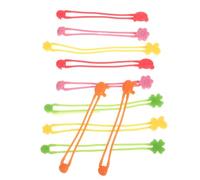 IMIKEYA Set 10 Pezzi Band Elastiche in Silicone Colorate per Cucina, Corde Elastiche Pratiche e Comode per Legare Verdure e Alimenti Design Multiuso